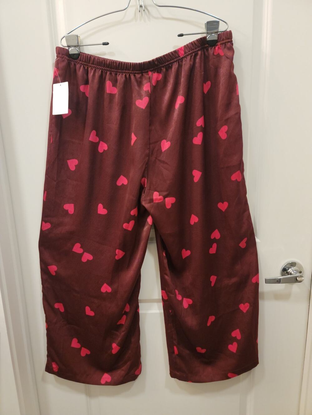 BP Satin Pajama Pants with Hearts
